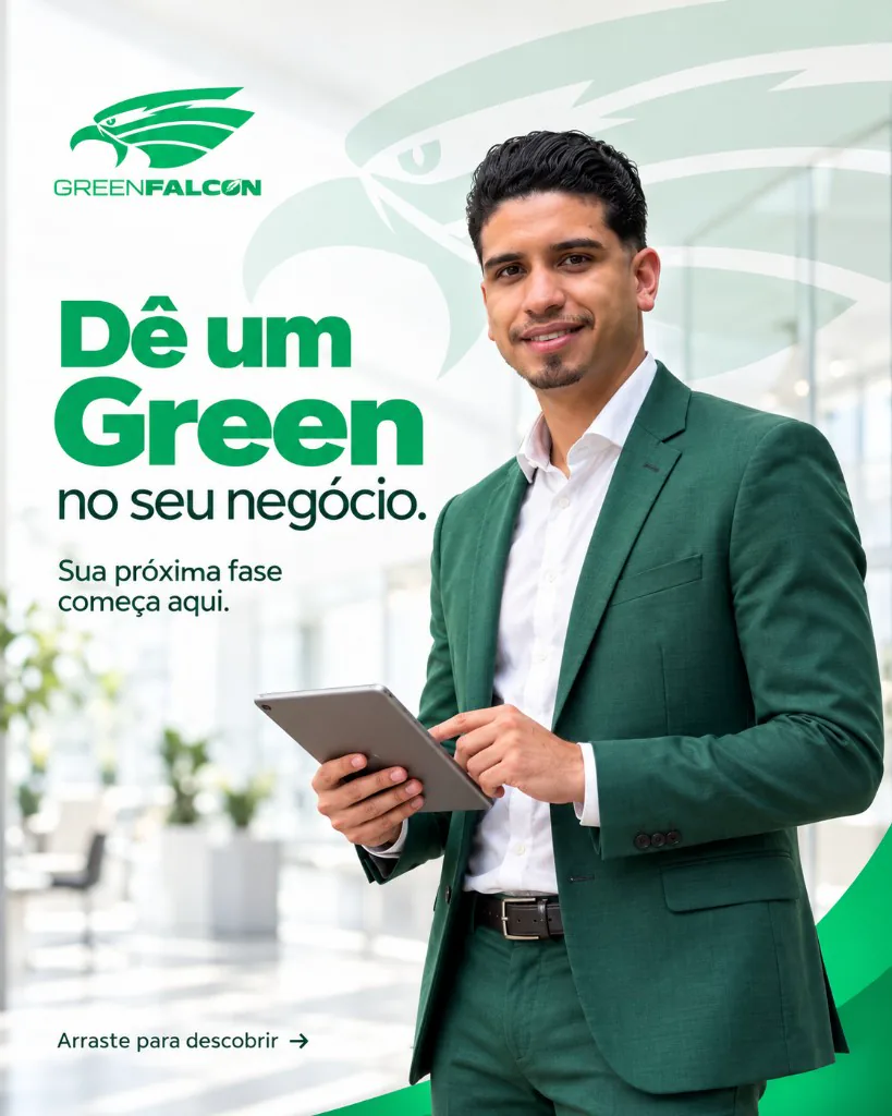 Campanha Dê um Green no seu negócio, da Green Falcon