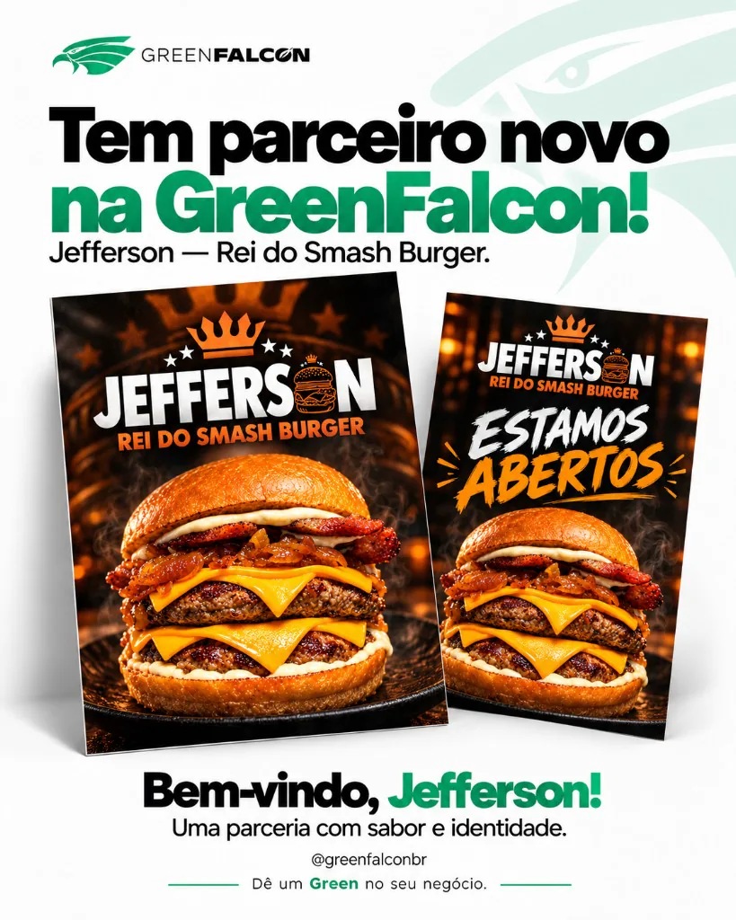 Anúncio de parceria do Jefferson com a Green Falcon